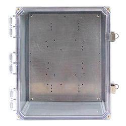 12 x 10 x 6 in NEMA 4X Polycarbonate Enclosure with Clear Door and Latch Locks, Cord Grip Only