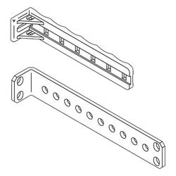 Stand-Off Tie Bracket; 1"W x 0.88"H x 6"L; Gray