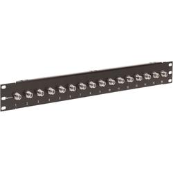 1.75" x19" Panel (Black), 16 F Coupler