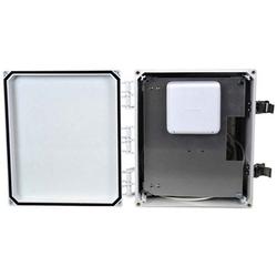 12 x 10 x 6 in NEMA Polycarbonate Enclosure with Micro Patch Antenna and 4 RPSMA Male Connectors