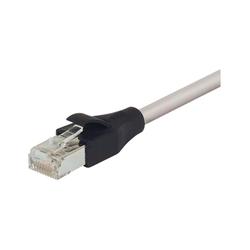 Shielded Cat6 Cbl, PVC Jacket, Gray 1 ft