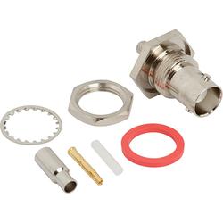 50 Ohm BNC Female Straight Crimp Bulkhead RF Connector