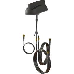 Multiband 3-Port Low-Profile Shark Fin Antenna, Black, SMA Male Connectors