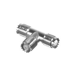 Mini-UHF Female to Female to Female T- Adapter