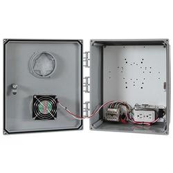 14 x 12 x 6 in NEMA 3R Heated and Cooled Polycarbonate Enclosure, AC Powered