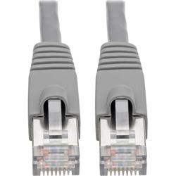6' Cat6a Shielded STP Eth, PoE, Gray
