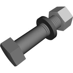 Galvanized Bolt Assembly Kit, Grade 5, 1/2in x 2in