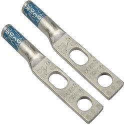 Copper Lug, 6 AWG, 3/8 Slotted, Chamfered Skived