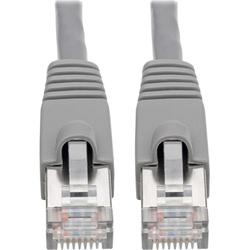 15' Cat6a Shielded STP Eth, PoE, Gray