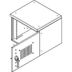 19Hx24Wx20D in(9RU)O/D Cab. 1-Door Black