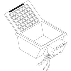 Tate Access Floor Box with Integrated 6 dBi Junction Box Antenna with 4 RPTNC Male Connectors