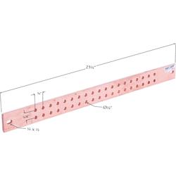 1/4" x 1.5" x " 23.25" Tin Rack Ground Bar
