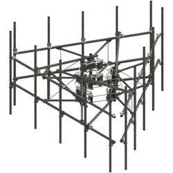 High Capacity 3-Sector Monopole Frame with (12) 2-3/8 in OD x 126 in Antenna Pipes, 12.5 ft Face