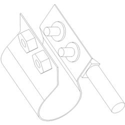 1/2 Coax Ground Kit Green 5ft tail