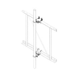 Universal Pipe-to-Angle Mount Kit, Hot-dipped Galvanized Steel