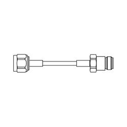 6 ft DC - 6 GHz Plenum Cable Assembly with N Male - N Female Connectors, Blue Jacket