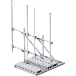 10 ft Face High-Capacity Non-Penetrating Roof Frame with (4) 2-7/8 in OD x 96 in Pipes