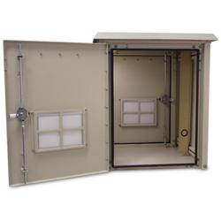 30Hx25Wx25D in (1) Bay,Outdoor Cabinet UL50 Cream