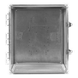 14 x 12 x 6 in NEMA 4X Polycarbonate Enclosure with Clear Door and Latch Locks, Cord Grip Only