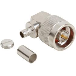 N Type Right Angle Crimp Plug for RG-8X, LMR®-240,