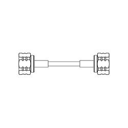 3 ft DC - 6 GHz Plenum Cable Assembly with 4.3-10 Male - 4.3-10 Male Connectors, Blue Jacket