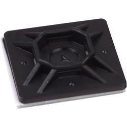 Cable Tie Mounting Pad, 1" Black Nylon/100 pack