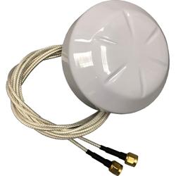 2.4 - 5 GHz 2.5 - 4 dBi Wi-Fi Micro Omni Antenna with 2 RPSMA Male Connectors
