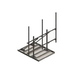 12 ft Face High-Capacity Non-Penetrating Roof Frame with (3) 2-7/8 in OD x 126 in Pipes