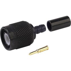 50 Ohm TNC Male Crimp Connector for RG-58/U in Black Chrome