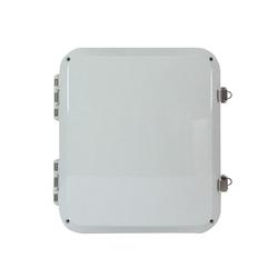 12 x 10 x 5 in NEMA 4X Polycarbonate Enclosure with Solid Door and Latch Locks, No Holes