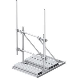 7 ft Face High-Capacity Non-Penetrating Roof Frame with (2) 2-7/8 in OD x 126 in Pipes