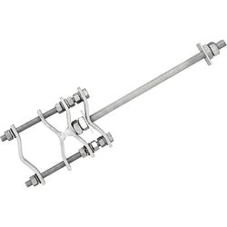 Outdoor Pipe/Wall Mounting Kit for 2.8 in OD Round Members in Silver