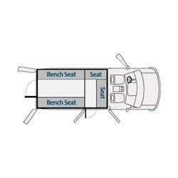 Prisoner Transport 50" H x 100" L 15-19 Ford Tra