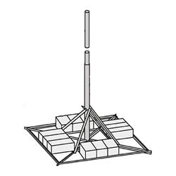 2-3/8 O.D. x 10' mast in 2 pieces.