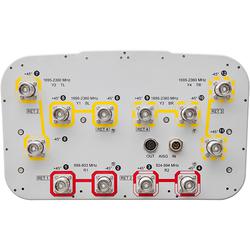 2x 698 - 803, 2x 824 - 894, 8x 1695 - 2360 MHz Sector Antenna with 12x 4.3-10 Female Connectors