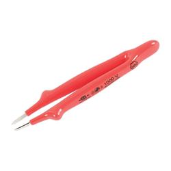 Insulated Tweezers Straight Blunt 6" Oal