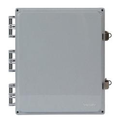 12 x 10 x 6 in NEMA 4X Polycarbonate Enclosure with Solid Door and Latch Locks, Cord Grip Only