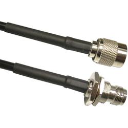 2 ft TWS-195 Cable Assembly with RP TNC Male - RP TNC Female Bulkhead Connectors