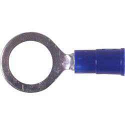 Ring Terminal,Vinyl , 16-14 gauge,3/8" stud/100 pk