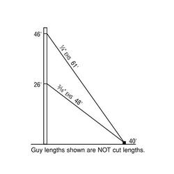 1200TLWD 50-ft Guyed Tower Kit