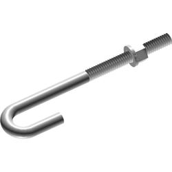 J-Bolt Assembly, 8-in x 3-in x 1-in x 3/8-in