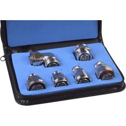 6 Piece Low PIM Stainless Steel Adapter Kit in Case