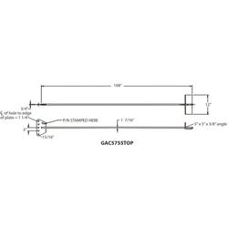 Guy anchor rod with 5-hole equalizer plate, 168" L