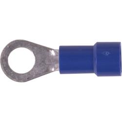 Vinyl Ring Terminal with Butted Seam, #16 - 14 AWG, #10 Stud, 100 Pack