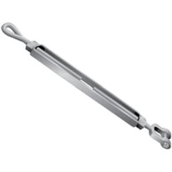 1-1/4" x 12" Jaw-Eye Turnbuckle, Galvanized Steel