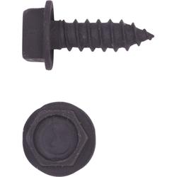 #8 x 1/2 in Hex Head Washer Screw with Drill Bit TEK Point in Black, 250 Pack