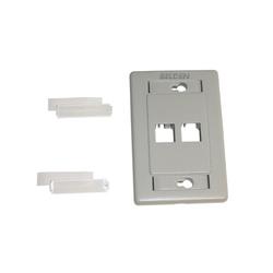 2 Port Face Plate MDVO White