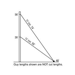1200TLWD 60-ft Guyed Tower Kit