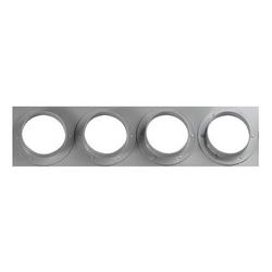 4-Port Entrance Panel with 4 in DIA Holes, Gray