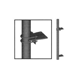 Universal Taper Pipe Mount Slider Bracket for 4-1/2 in OD, Hot Dip Galvanized